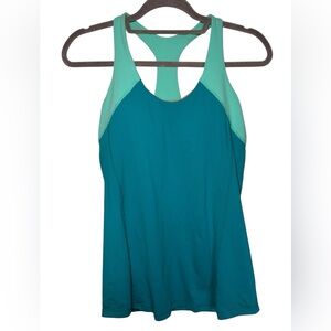 Lululemon‎ Two Tone Teal Racerback Tank size 10